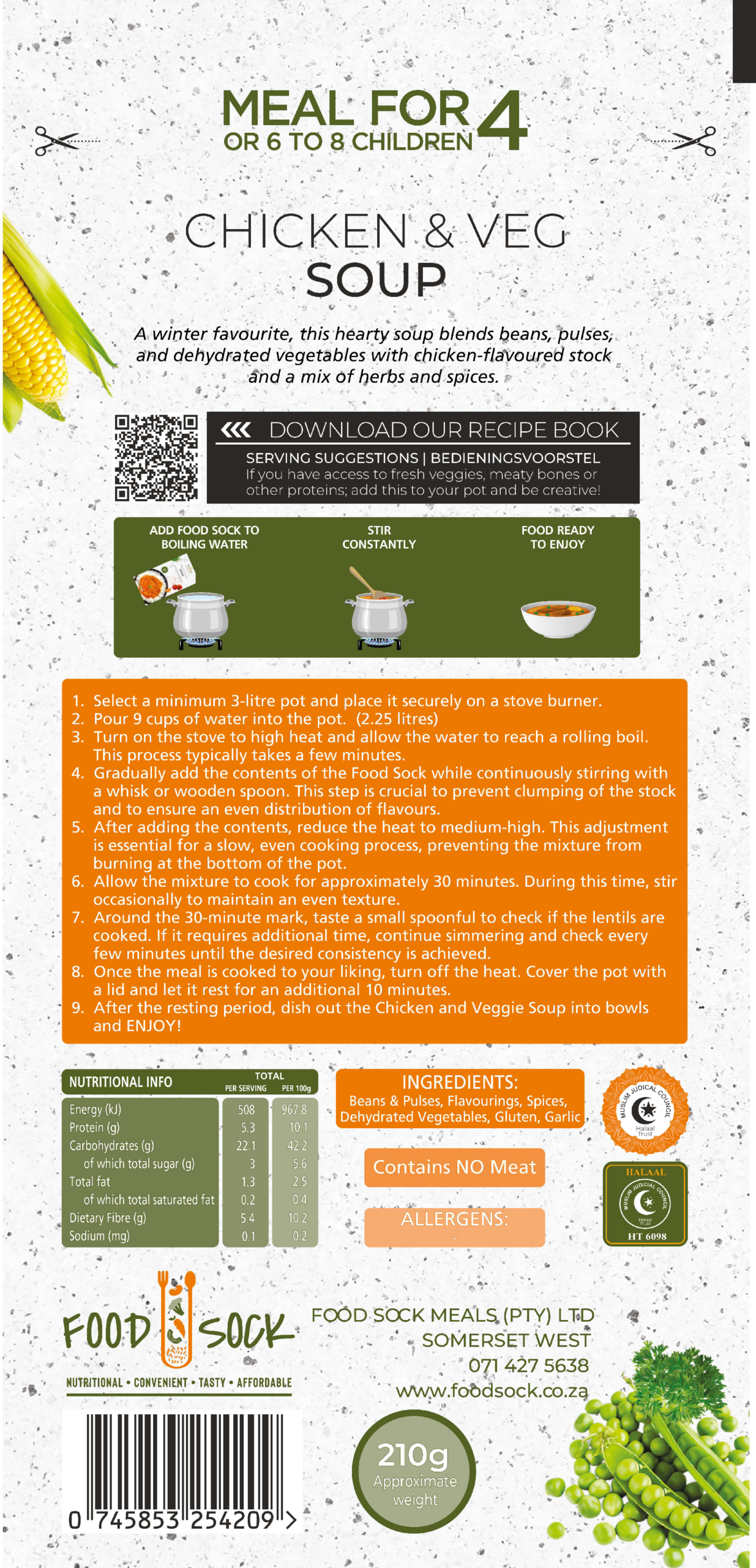Chicken & Veg Soup Food Sock - Image 2